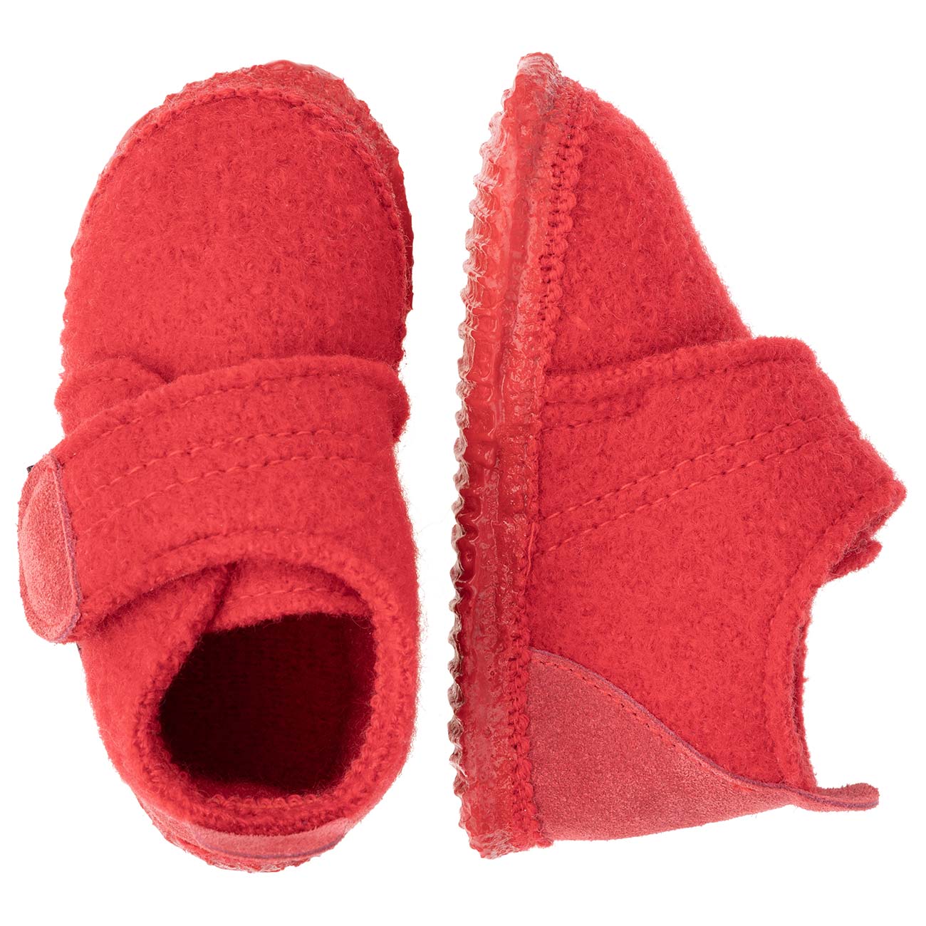 chausson bébé en laine suède