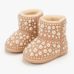 chausson bébé avec perles