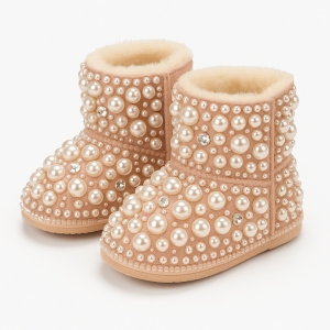 chausson bébé avec perles