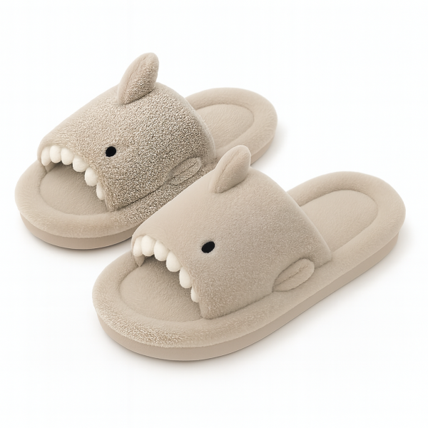 chausson requin peluche