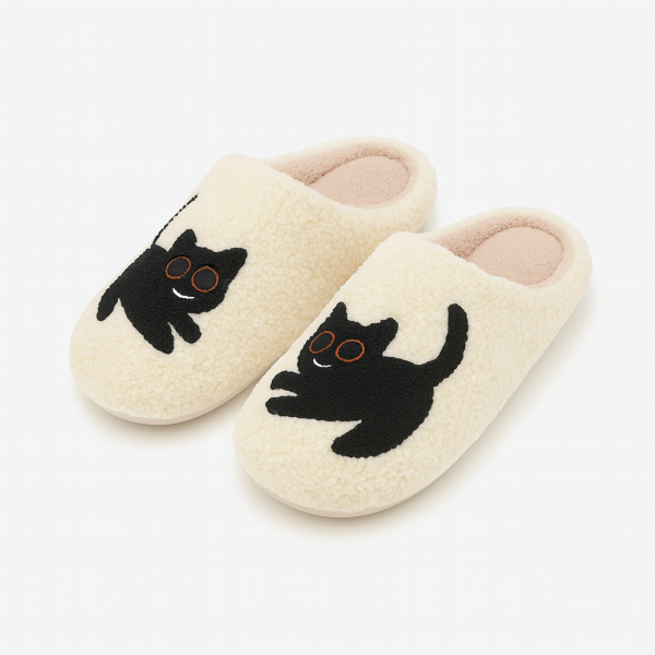 Chausson Chat Antidérapant élégant
