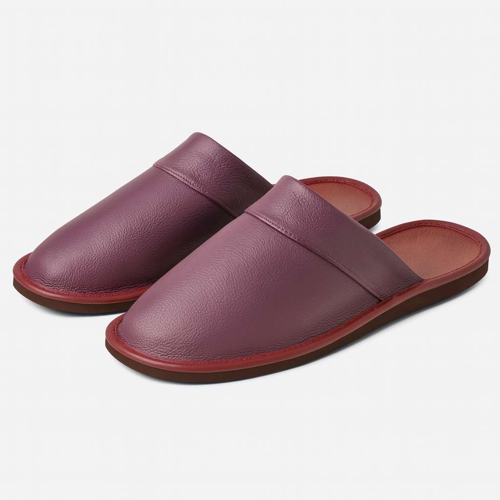 chausson confortable cuir vache