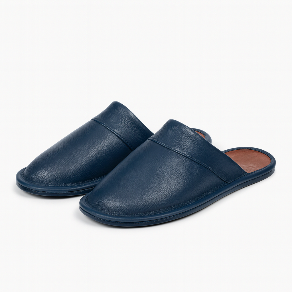élégant chausson cuir vache