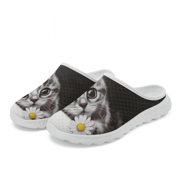 chausson imprimé chat pour intérieur