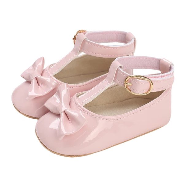 chausson souple bébé fille nœuds