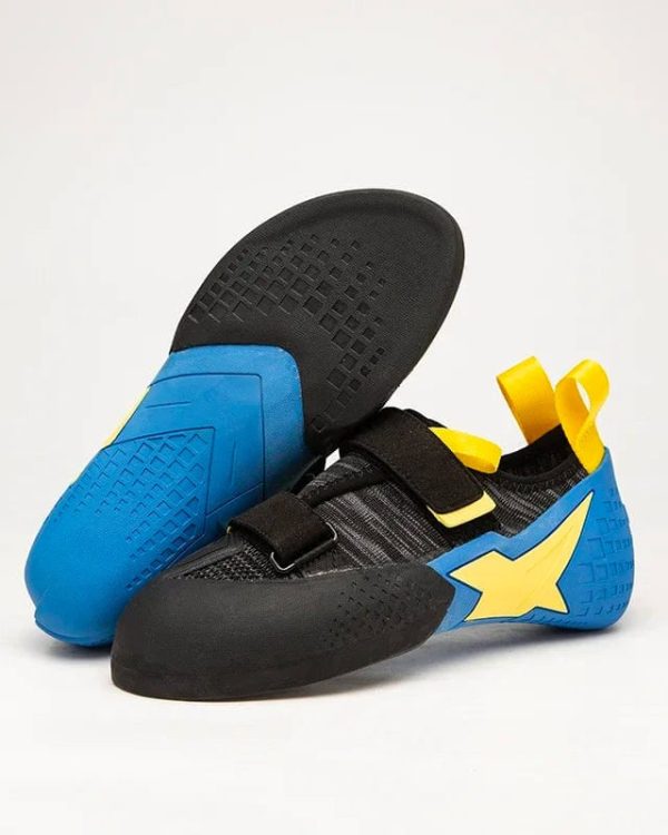chaussures d'escalade bleu univers