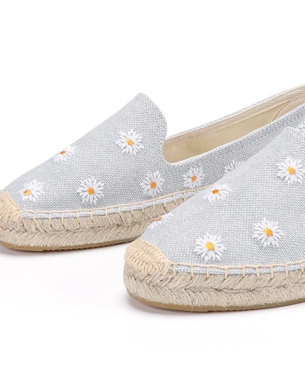 espadrilles pâquerettes pour femmes