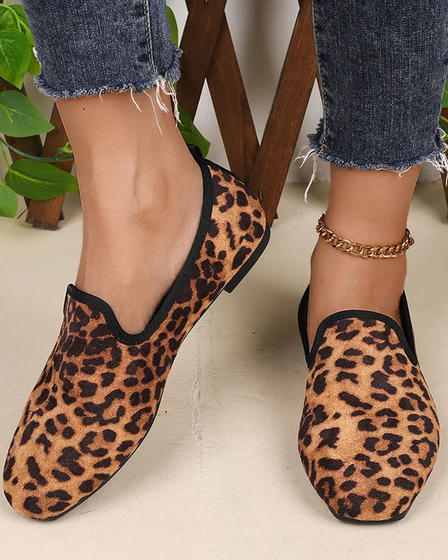 chaussons femme léopard casual confort
