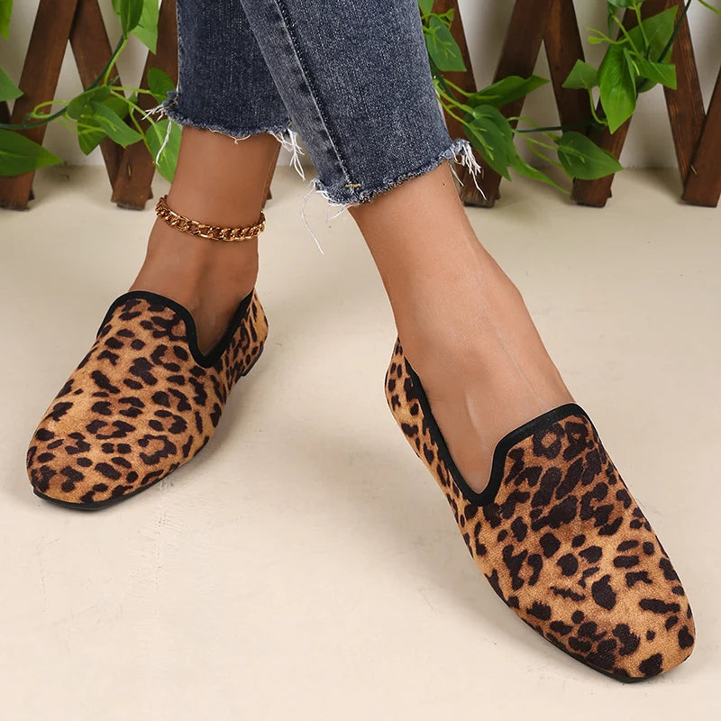 slip-on léopard casual