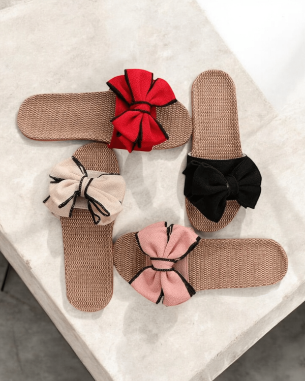 Chaussons Femme Sandale avec Noeud