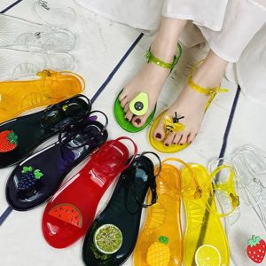 chaussons femme sandales transparente été