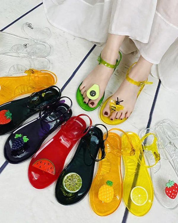 chaussons femme sandales transparente été