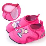 Chaussons fille à scratch Arc en ciel