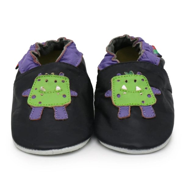 chaussons bébé en cuir alien univers