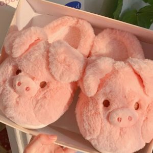 Chaussons animaux Cochon Mignon