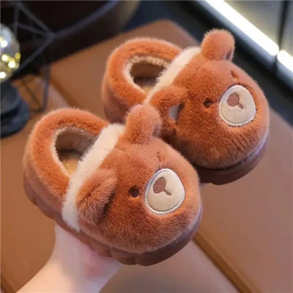 chaussons ours en fourrure