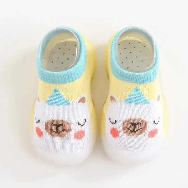 chaussons chaussettes bébé lama blanc