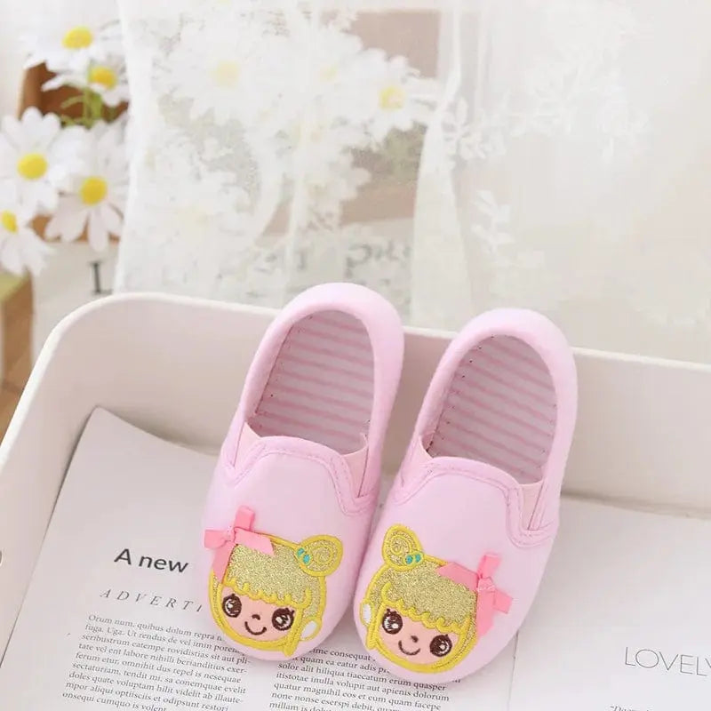 chaussons fille charentaises petite fille rose