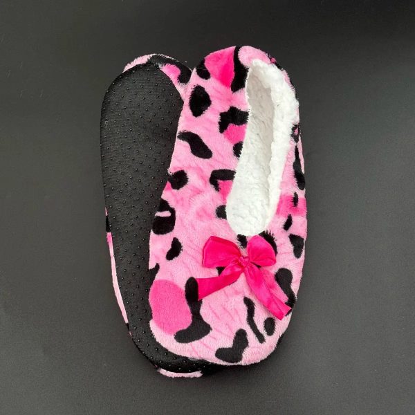 chaussons femme léopard