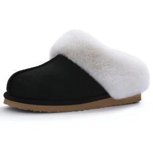 chaussons femme mules fourrure