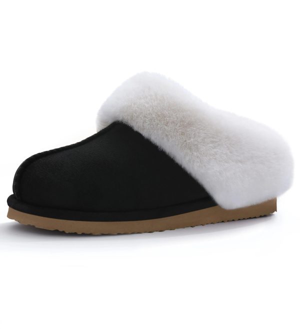 chaussons femme mules fourrure