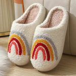 chaussons femme mules arc en ciel