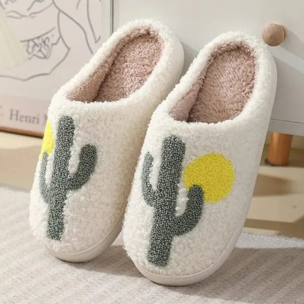 chaussons femme mules cactus confortables