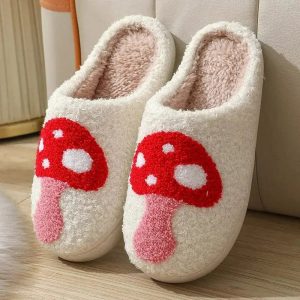 Chaussons femme mules champignon