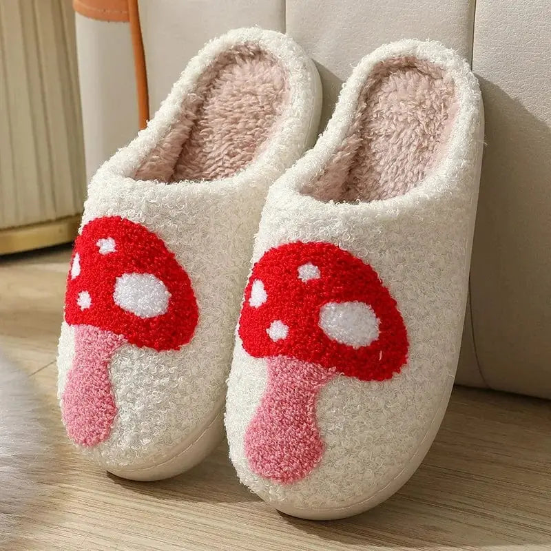 Chaussons femme mules champignon
