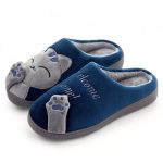 Chaussons femme mules avec motif chat