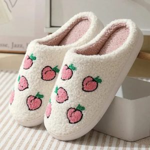 Chaussons femme mules Pêche élégants