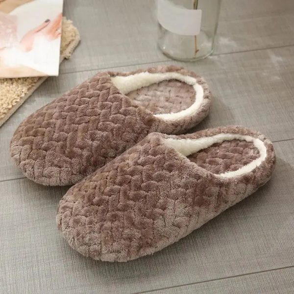 chaussons mules fourrure style croisé