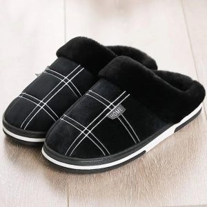 chaussons homme mules rayures
