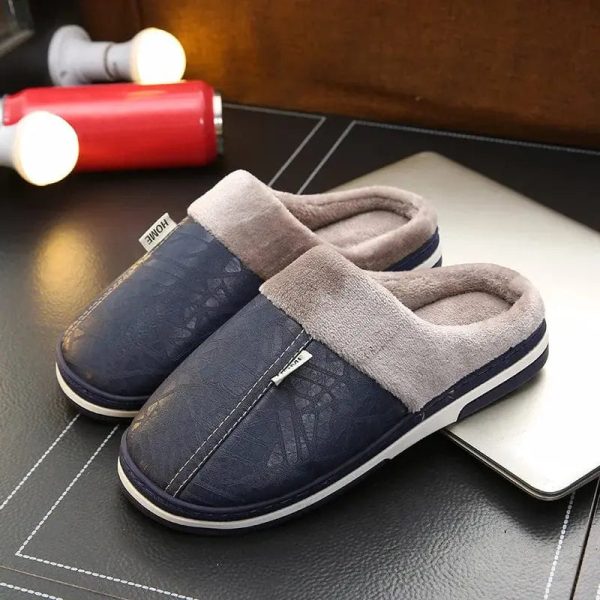 Chaussons cuir mules