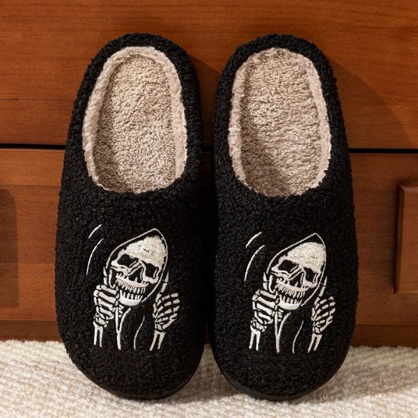 Chaussons Halloween squelette joyeuse