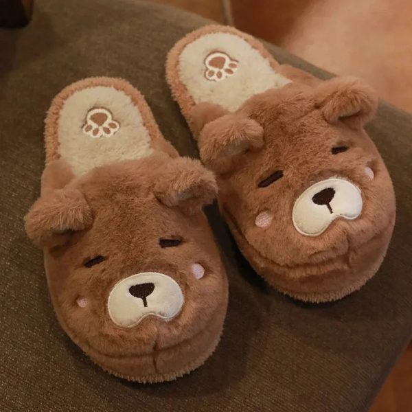 chaussons animaux en peluche Ours