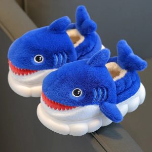 chaussons animaux enfant requin bleu