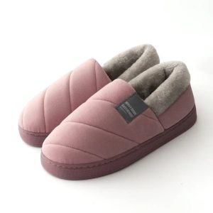 chaussons chauds luxe fuchsia