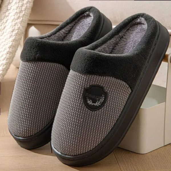 chaussons homme mules Elégance gris classique
