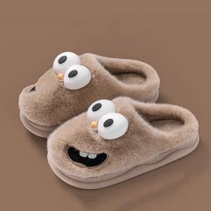 chaussons rigolo homme bonhomme poilu