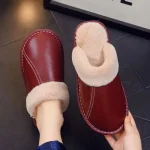 chaussons cuir souple homme bordeaux