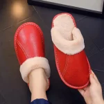 chaussons cuir souple homme