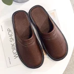 chaussons cuir luxe homme