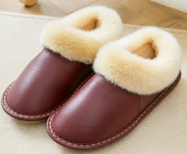 chaussons homme mouton Bordeaux