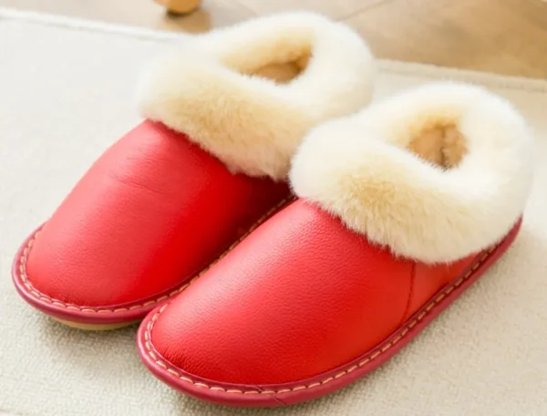 chaussons homme mouton intérieur laine chaude