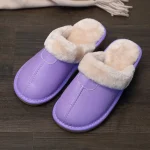 chaussons confort homme violet