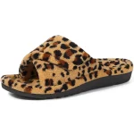 chaussons mules femme léopard