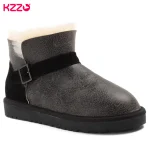 Chaussons noirs métalliques