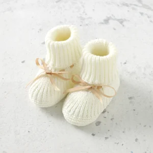 chaussons bébé style bottines en laine