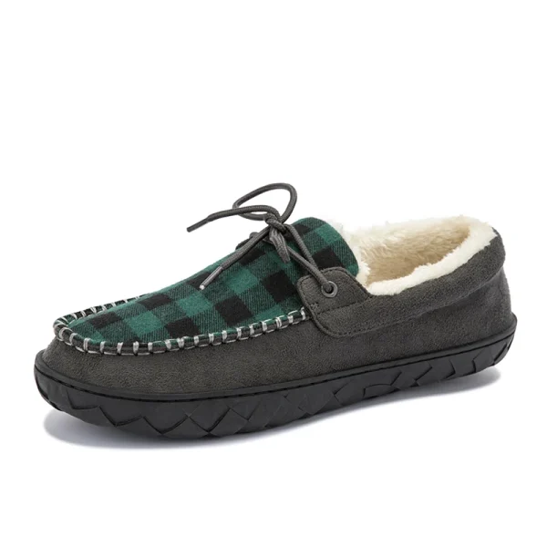 chaussons cuir homme luxe verts
